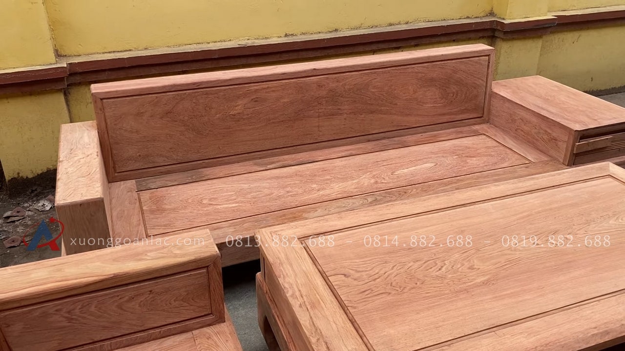Mộc thô 2 bộ sofa chân hươu gỗ hương đá hàng đẹp sỉ đét 39 bàn trà chữ nhật