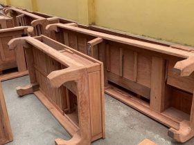 Mộc thô 2 bộ sofa chân hươu gỗ hương đá hàng đẹp sỉ đét 25 Hệ chân hươu bàn trà