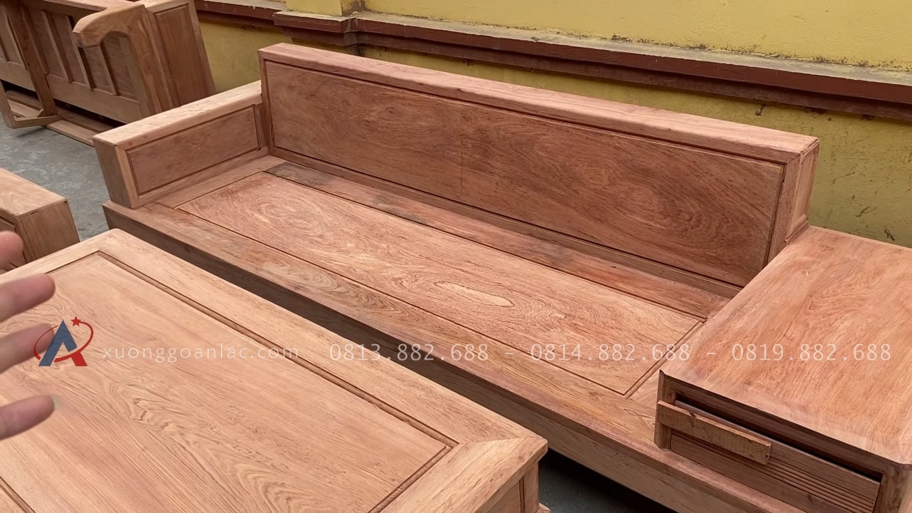 Mộc thô 2 bộ sofa chân hươu gỗ hương đá hàng đẹp sỉ đét 44 Đoản dài gỗ hương đá
