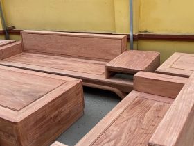 đôn góc gỗ hương đá