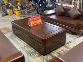 Bộ sofa chân chếch vát hàng đặt gỗ hương PU màu óc chó kèm bộ da đệm Hàn Quốc (Anh Thịnh - Hà Nam) 19 Thiết kế bàn trà độc đáo dạng khối hộp lạ mắt