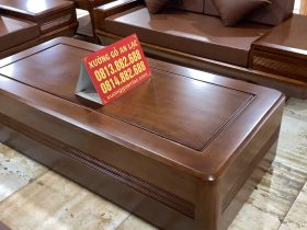 Bộ sofa chân chếch vát hàng đặt gỗ hương PU màu óc chó kèm bộ da đệm Hàn Quốc (Anh Thịnh - Hà Nam) 20 Mặt bàn thiết kế khung tranh ván liền tấm