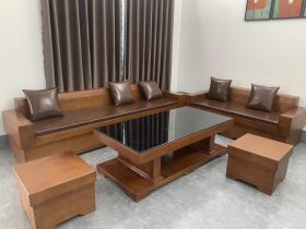 Bàn Giao bộ sofa và kệ tivi gỗ gõ đỏ cao cấp tại Bắc Ninh cho gia đình anh Trường 9 mẫu sofa gỗ nguyên khối hiện đại