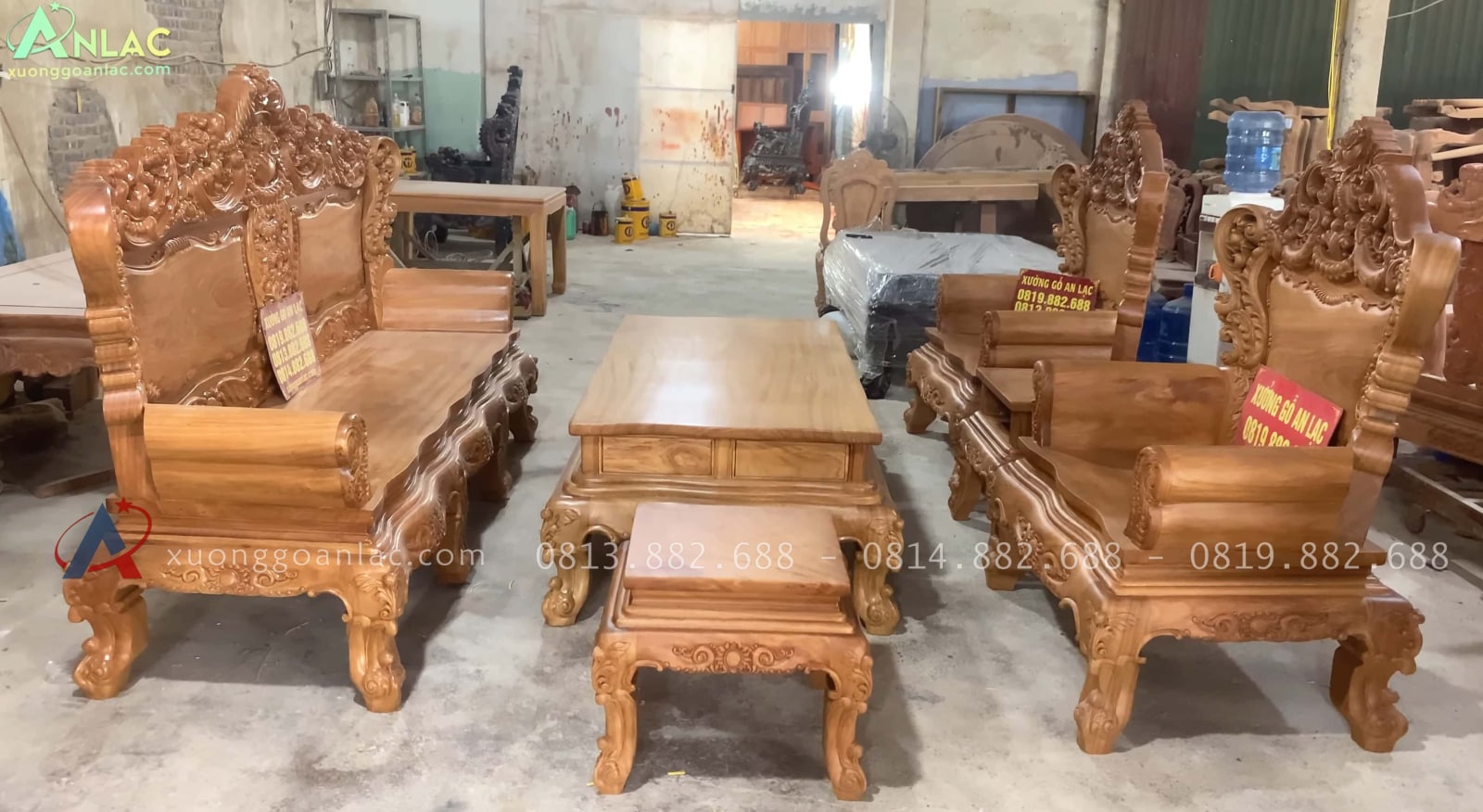 Mẫu bàn ghế louis hoàng gia gỗ gõ đỏ mặt tràn 4cm siêu vip 1 mẫu bàn ghế louis hoàng gia gỗ gõ đỏ