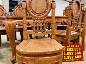 Bộ bàn ăn hoàng gia 8 ghế louis cổ điển gỗ hương đá cao cấp (Chị Phương, Hà Nội) 17 mẫu ghế louis cổ điển