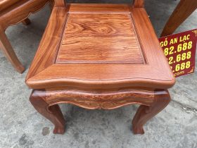 Bộ bàn ăn louis hoàng gia 6 ghế cây đàn gỗ hương đá cao câp (Anh Tuấn, Bắc Giang) 20 mặt ngồi khung 4 ván 2