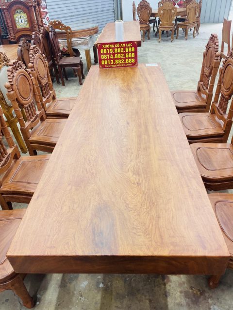bàn ăn nguyên khối 280 x 92 x 15cm