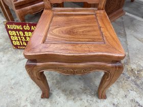 Siêu phẩm bàn ăn nguyên khối 2m75 với 10 ghế cây đàn gỗ hương đá (Chú Kỷ, Hà Tĩnh) 14 mặt ngồi khung tranh dày dặn