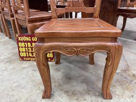Siêu phẩm bàn ăn nguyên khối 2m75 với 10 ghế cây đàn gỗ hương đá (Chú Kỷ, Hà Tĩnh) 15 hệ chân yếm của ghế cây đàn