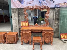 Bàn phấn hoàng gia louis và tab đầu giường gỗ hương đá 11 mẫu bàn phấn louis hoàng gia sang trọng
