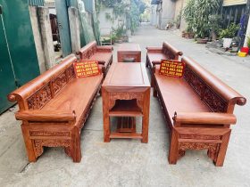 bàn ghế trường kỷ gỗ hương đá cao cấp