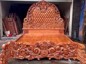 Nội thất phòng ngủ 11 giường ngủ hoàng gia siêu vip gỗ gõ đỏ