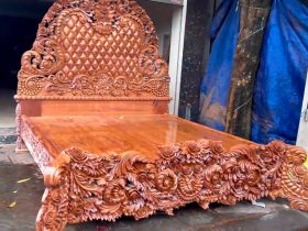 Giường Nữ hoàng 2mx2m2 gõ đỏ 16 mẫu giường gỗ gõ đỏ