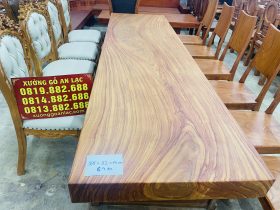 Mặt bàn ăn nguyên khối 305 x 82 x 13cm siêu vip gỗ hương đá cực giá trị 7 bàn ăn nguyên khối kích thước lớn