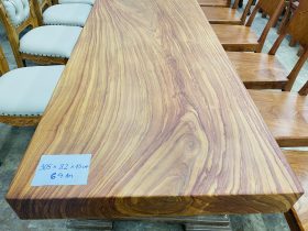 Mặt bàn ăn nguyên khối 305 x 82 x 13cm siêu vip gỗ hương đá cực giá trị 9 mẫu bàn ăn gỗ nguyên khối