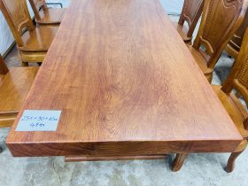 Mẫu bàn ăn nguyên khối kích thước 251x90x10cm siêu vip 9 mẫu bàn ăn nguyên khối sang trọng