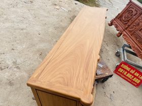 Mẫu kệ tivi louis hoa hồng gỗ hương đá và gỗ gõ đỏ cao cấp 14 mặt kệ khung tranh ván liền