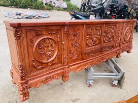 Mẫu kệ tivi louis hoa hồng gỗ hương đá và gỗ gõ đỏ cao cấp 20 mẫu kệ tivi louis hoa hồng