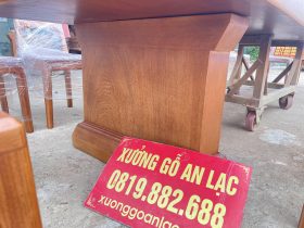 Siêu phẩm bàn ăn nguyên khối cùng 20 ghế hiện đại gỗ gõ đỏ cao cấp (Chú Hưng,Thái Bình) 16 chân bàn nguyên khối