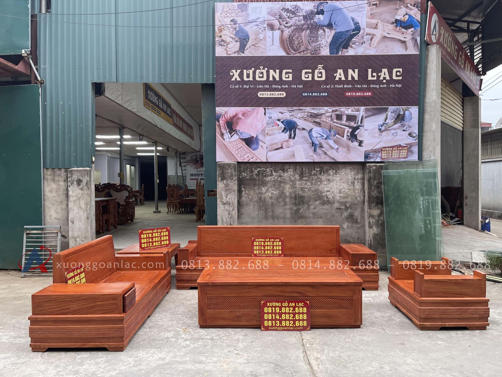 Mẫu sofa hiện đại hàng 5 món gỗ hương đá cao cấp (Chú Phương - Hà Nam) 28 mẫu sofa hiện đại 5 món gỗ hương đá