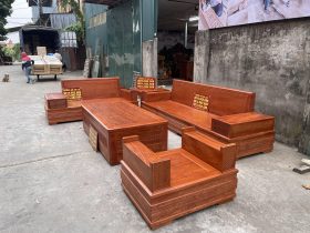 Mẫu sofa hiện đại hàng 5 món gỗ hương đá cao cấp (Chú Phương - Hà Nam) 20 bộ sofa gỗ hương đá sang trọng