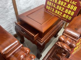 đôn góc gỗ gõ đỏ