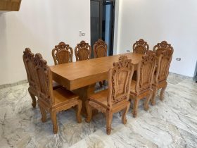 Combo bàn ghế hoàng gia gỗ hương và bàn ăn nguyên khối 10 ghế gỗ gõ đỏ (Anh Thượng, Cao Bằng) 12 bộ bàn ăn 10 ghế cực rộng rãi