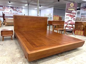 Nội thất phòng ngủ 9 combo giường ngủ và bàn phấn gỗ gõ đỏ