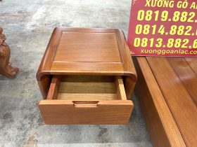 Combo phòng ngủ giường và bàn phấn hiện đại gỗ gõ đỏ 11 tab có thiết kế ngăn kéo âm để đồ