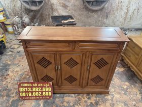 tủ giày mặt khung tranh ván liền