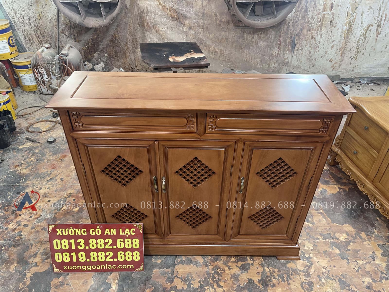 Combo nội thất gia đình 29 tủ giày mặt khung tranh ván liền