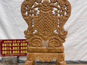 Mẫu ghế ăn louis hoàng gia vip 1 gỗ gõ đỏ hàng tuyển 27 mặt sau của ghế ăn louis hoàng gia