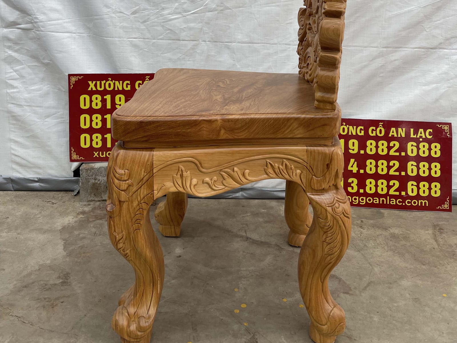 Mẫu ghế ăn louis hoàng gia vip 1 gỗ gõ đỏ hàng tuyển 33 ghế ăn cao 1m19