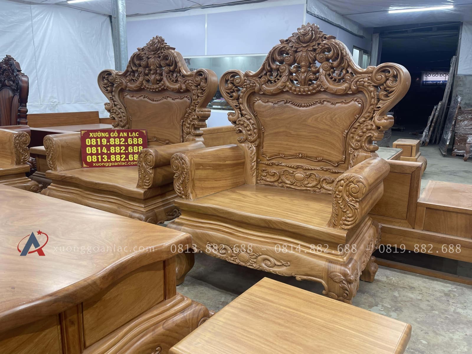 Trọn bộ hoàng gia louis 10 món chân 14 gỗ gõ đỏ ( Chú Kiên-Nghệ An) 35 mẫu ghế đơn louis hoàng gia tân cổ điển