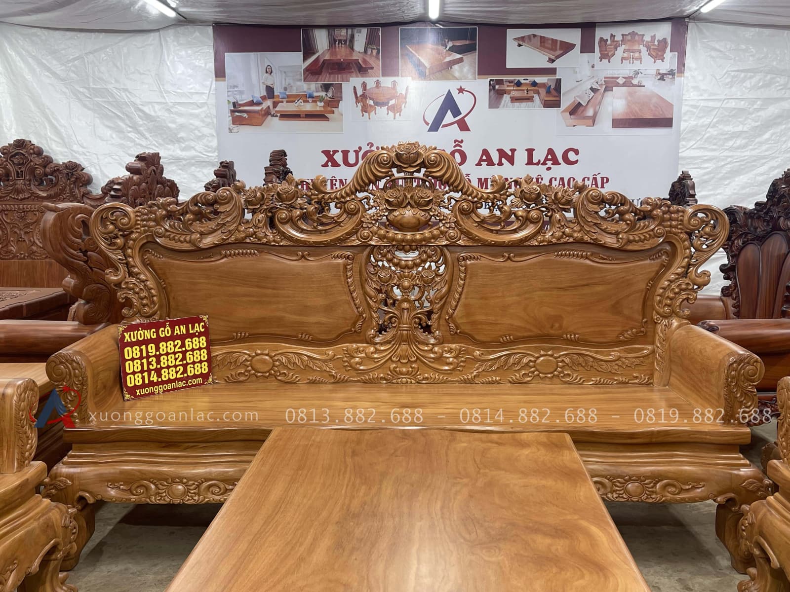 Trọn bộ hoàng gia louis 10 món chân 14 gỗ gõ đỏ ( Chú Kiên-Nghệ An) 29 đoản dài louis hoàng gia gỗ gõ cao cấp