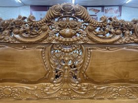Trọn bộ hoàng gia louis 10 món chân 14 gỗ gõ đỏ ( Chú Kiên-Nghệ An) 17 chương đoản đục giỏ hoa hồng lá tây xoắn ốc