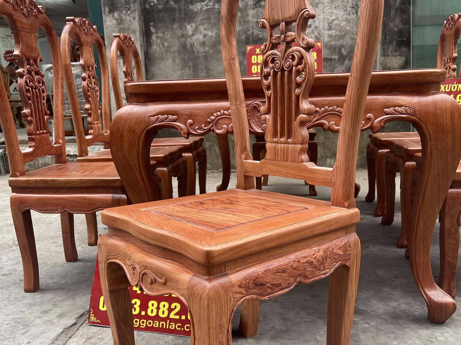 Mẫu ghế cây đàn gỗ hương đá hàng cao cấp 13 mẫu ghế ăn gỗ hương đá