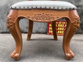 Mẫu ghế louis bọc đệm gỗ gõ đỏ cao cấp 24 yếm ghế liền đục hoa hồng