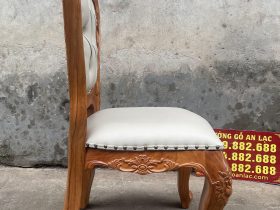 Mẫu ghế louis bọc đệm gỗ gõ đỏ cao cấp 28 ghế louis hoàng gia