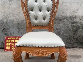 Mẫu ghế louis bọc đệm gỗ gõ đỏ cao cấp 16 mẫu ghế louis hoang tân cổ điển