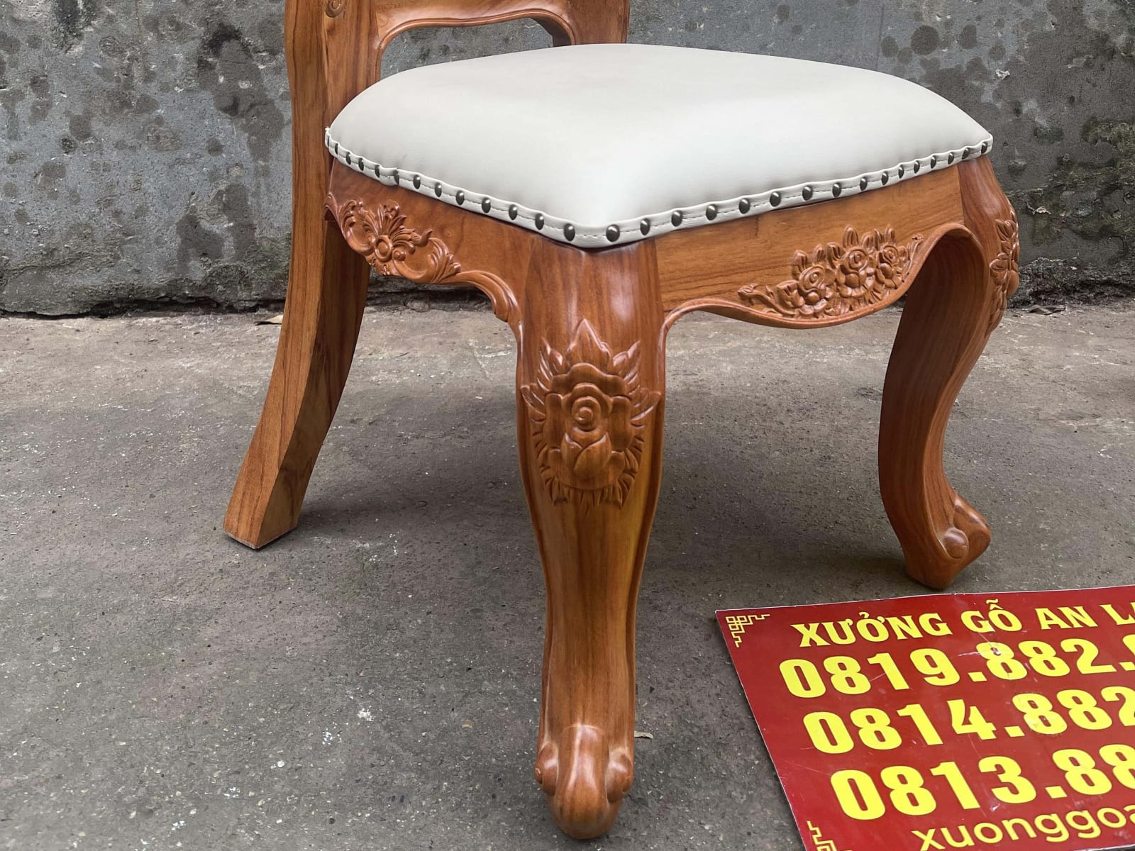 Mẫu ghế louis bọc đệm gỗ gõ đỏ cao cấp 32 ghế louis gỗ gõ đỏ kết hợp đệm da