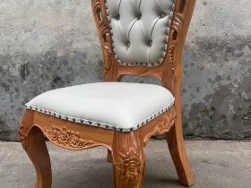 Mẫu ghế louis bọc đệm gỗ gõ đỏ cao cấp 19 ghế ngồi cao 1m15