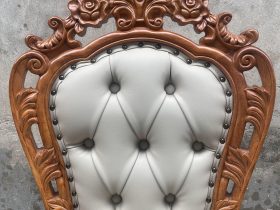 Mẫu ghế louis bọc đệm gỗ gõ đỏ cao cấp 20 chương ghế đục hoa hồng lá tây