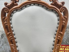 Mẫu ghế louis bọc đệm gỗ gõ đỏ cao cấp 21 mặt sau của vách ghế