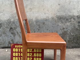 Mẫu ghế ăn Vách lửng hiện đại gỗ hương đá cao cấp 17 thiết kế ghế chân sau liền vách