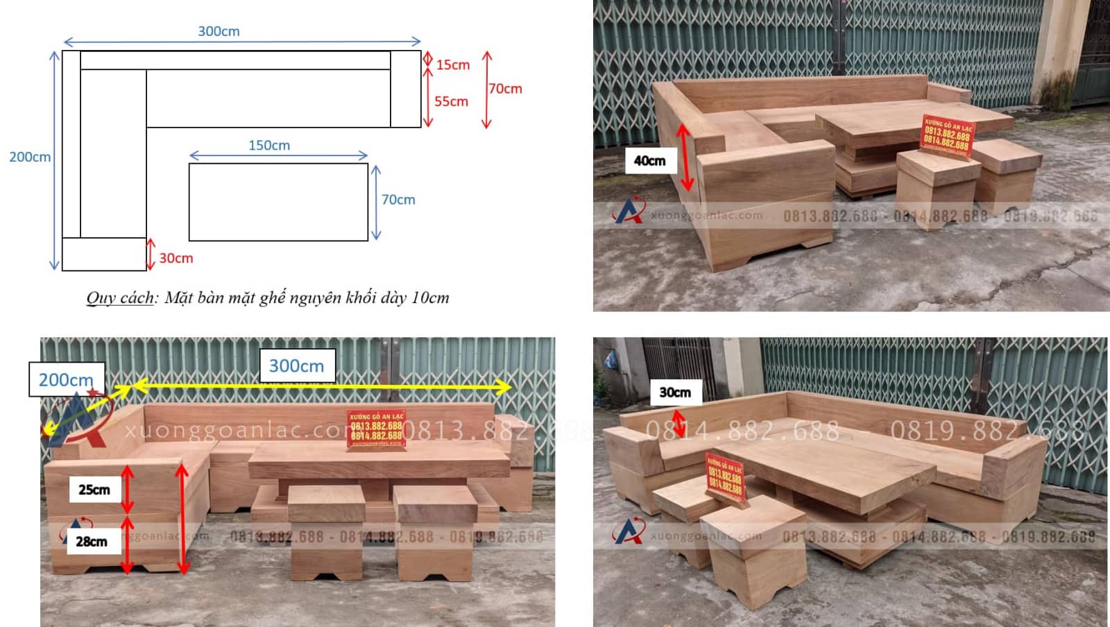 Mẫu sofa nguyên khối gỗ gõ đỏ Pachy siêu vip (Anh Khánh, Hà Đông) 32 sofa nguyên khối anh Khánh
