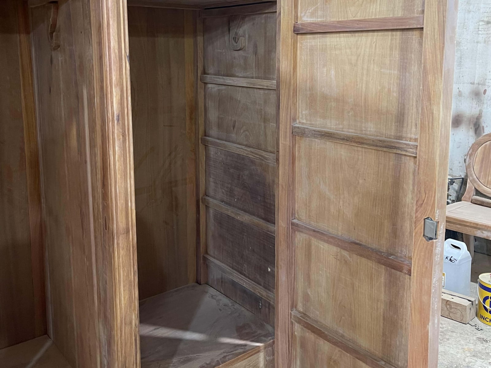 Bản mộc tủ quần áo phòng ngủ gỗ gõ đỏ cao cấp 21 lòng tủ quần áo gỗ gõ đỏ