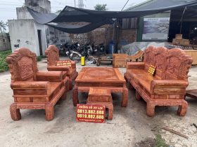 bàn ghế khổng tử 6 món gỗ hương đá