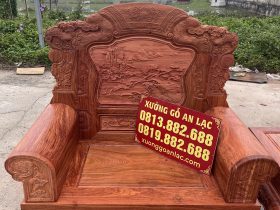 ghế đơn khổng tử gỗ hương đá