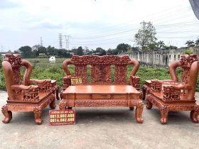 bàn ghế minh quốc voi hàng 6 món gỗ hương đá